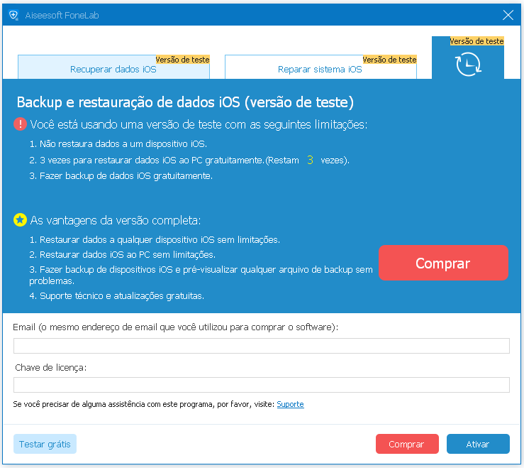 Backup e restauracao dados iOS